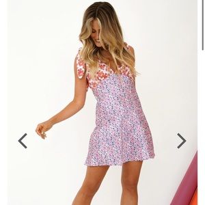 VRG GRL (Verge Girl) Postcards From Venice Bias Cut Mini Dress
